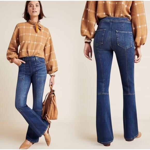Anthropologie Pilcro High-Rise Bootcut Jean Women's 25 Medium Wash Carpenter - Picture 1 of 9